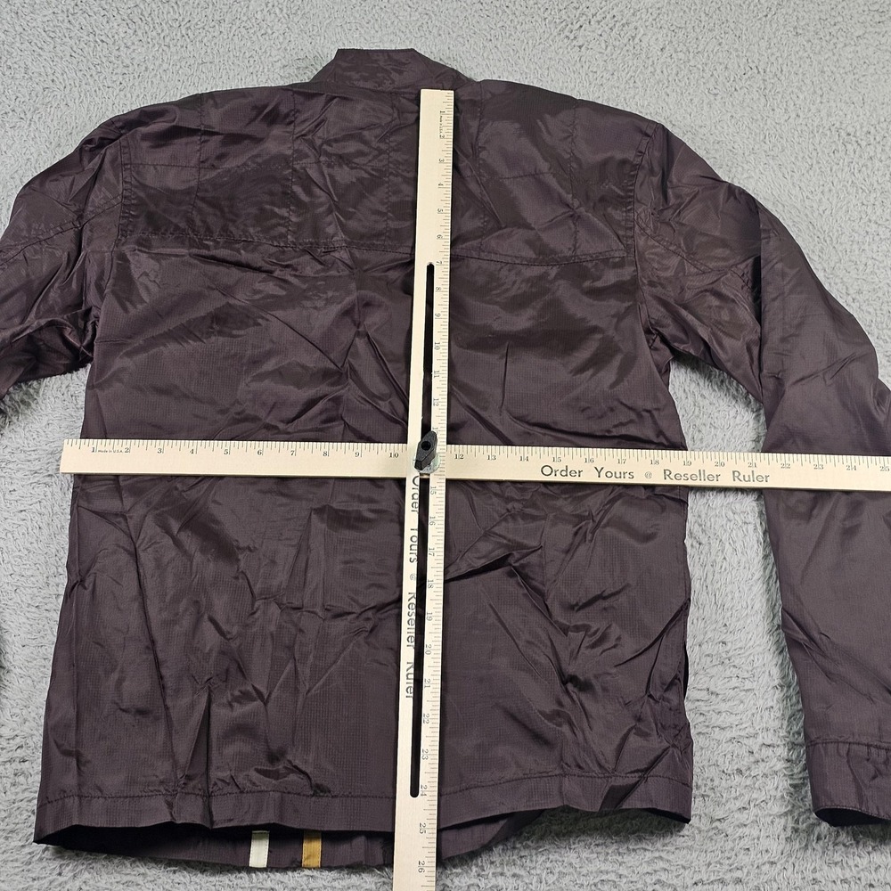 Aeropostale Jacket Mens Small Brown A87 Nylon Windbreaker Striped Full Zip Y2K - Picture 8 of 11
